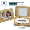 Tooth House Baby Keepsake Box: Custom Wooden Milk Teeth & Hair Photo Frame for Boys & Girls