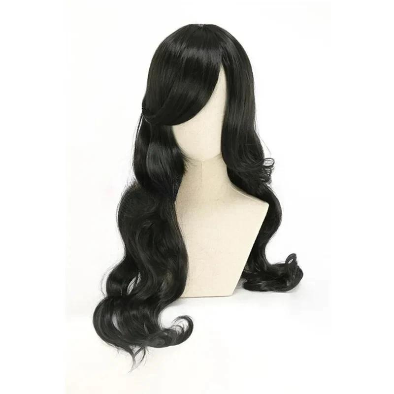 Anime Shego Cosplay Paruka 80cm Dlouhá Kudrnatá Vlnitá Černá Paruka Cosplay Vlasy Tepelně Odolné Syntetické Paruky