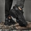 Rotating Button New Safety Shoes Men Anti-smash Anti-puncture Work Shoes Fashion Men Sport Shoes Security Protective Boots Men