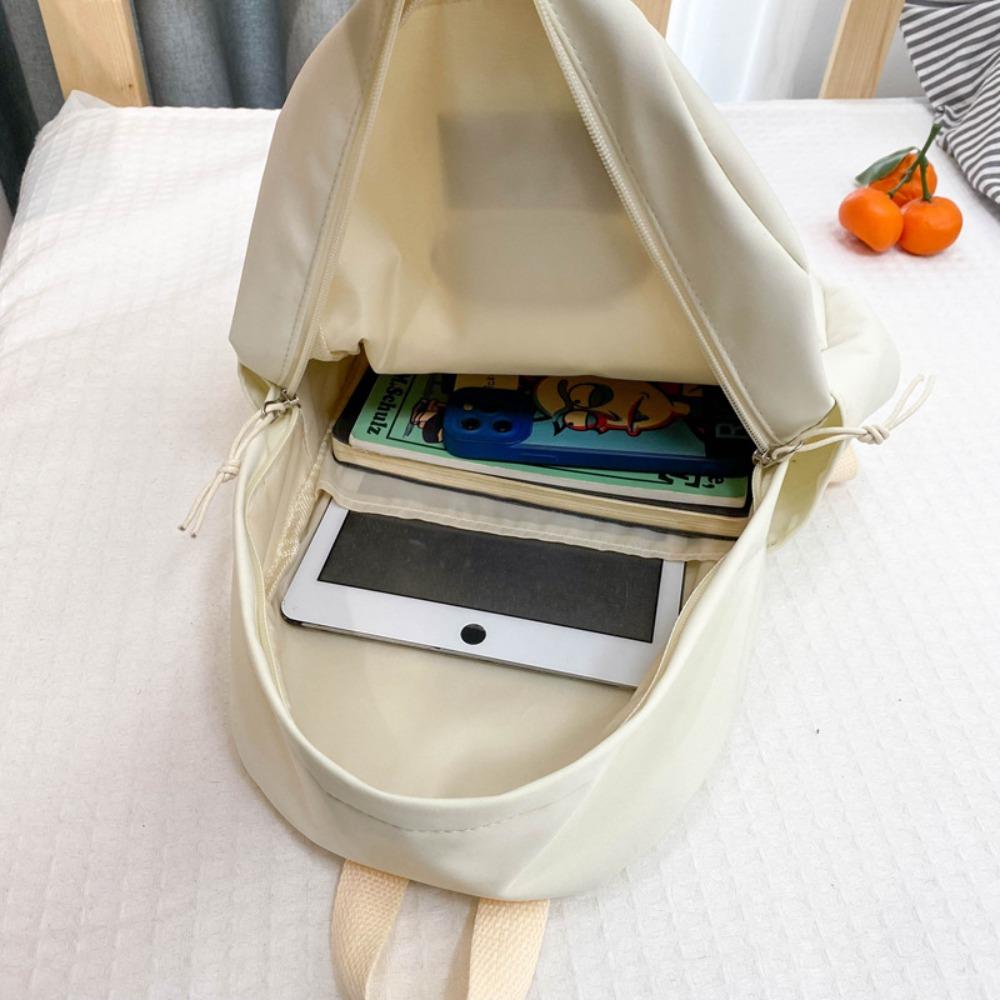 3-layer Pockets Toddler Backpack Zippered Student School Bag Cute Cartoon Duck Backpack  Kids