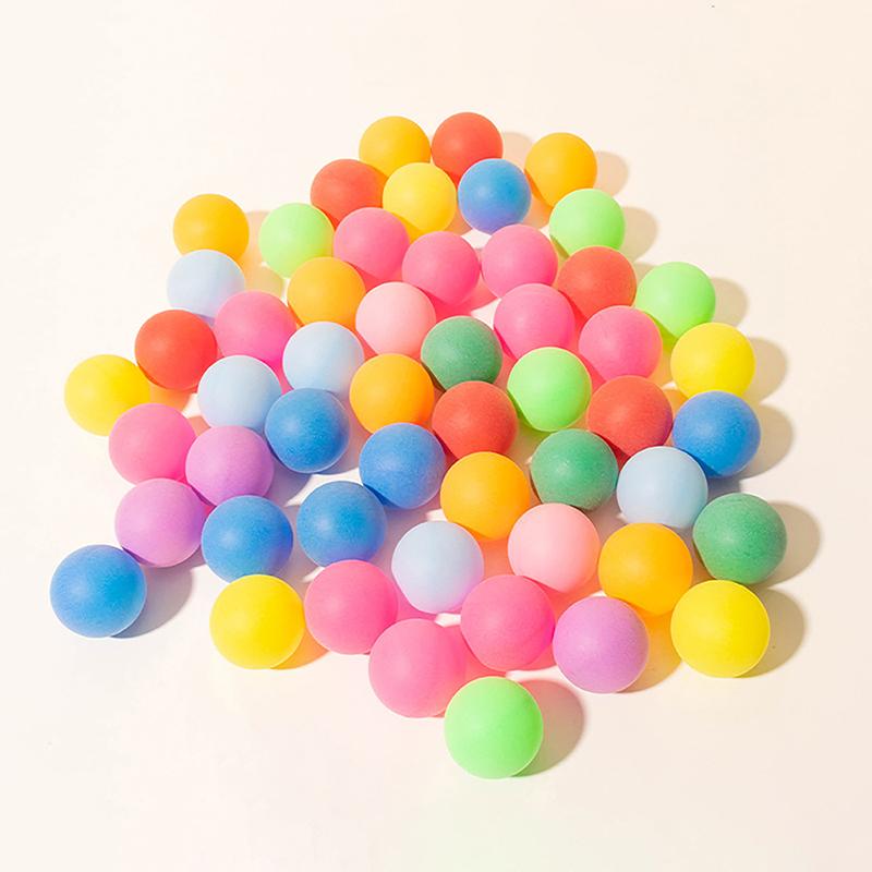 50Pcs/Pack 40Mm Table Tennis Balls Frosted Ping Pong Ball Portable Bright Color Rust Resistant Table Tennis Ball For Practice