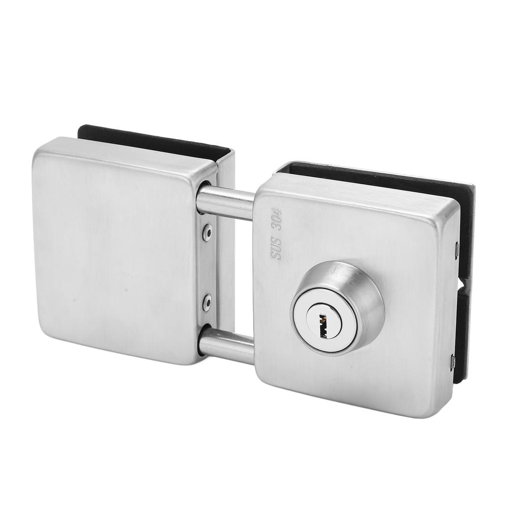 2PCS Push Sliding Gate Lock Corrosion Resistant Antioxidant Stainless Steel Frameless Glass Door