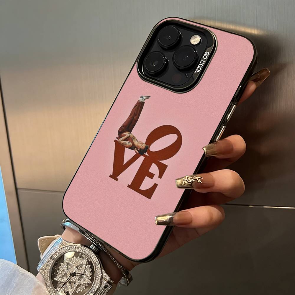 H-Harry Music Styles Phone Case For IPhone17  16 11 12 13 14 15 16 Pro Max Plus Cover Colored Silver Funda Bumber