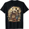 Retro Japanese Culture Graphic Lover Samurai Panda Art T-Shirt