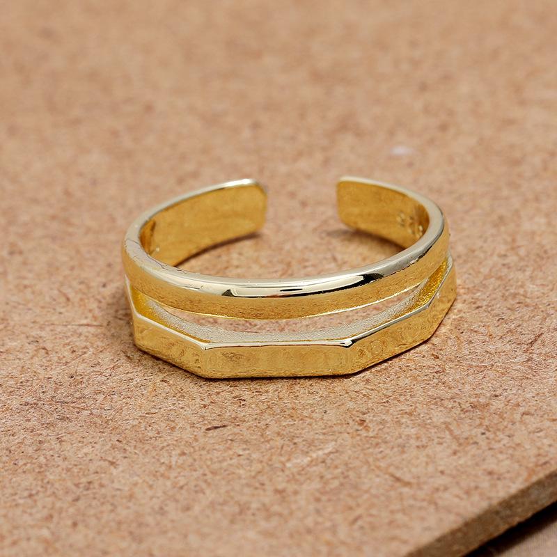 Niche design Mori feathers rose gold ring women's light luxury cold wind versatile simple personality live ring