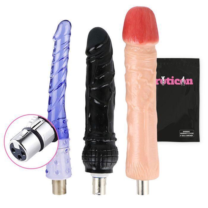 Godes réalistes - Eroticon - Long Pecker Bundle - 3 pièces - 20-24,5 cm - Compatible 3XLR
