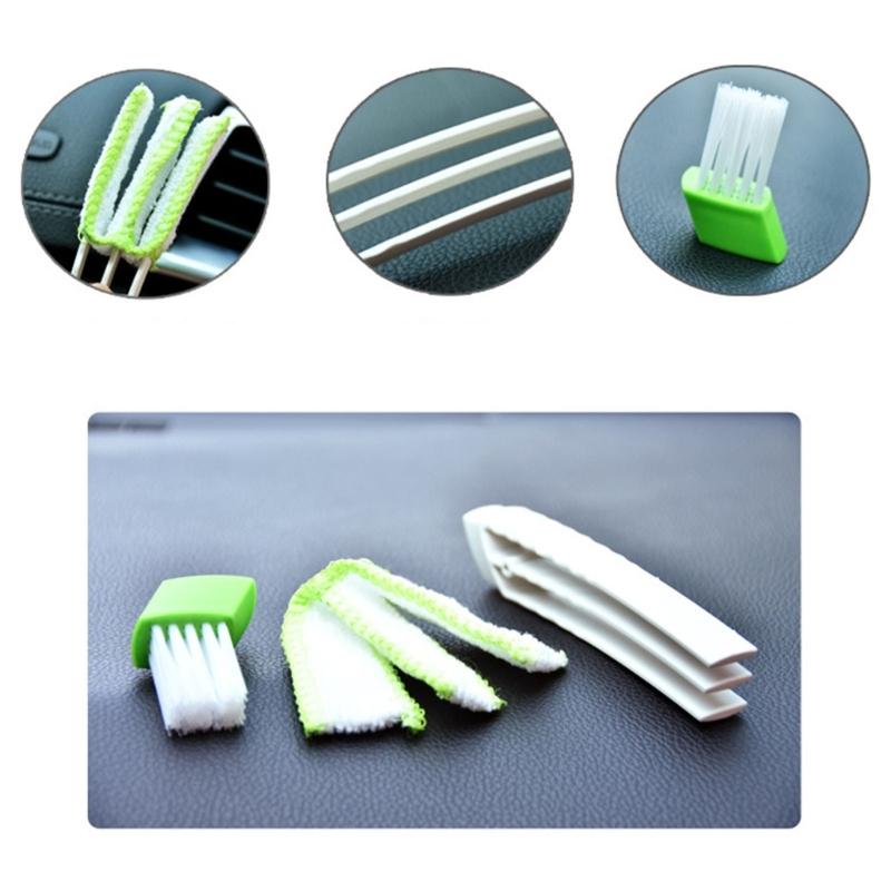 Double Ended Microfiber Vent Duster Cleaning Brush Automotive Air Conditioner Duster for Car Air Outlets Dust Collector