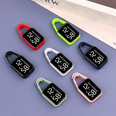Keychain Pocket Watch Led Electronic Hanging Watch Night Light Waterproof Touch Digital Watch Keyring Hanging Watch