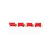 Console Multimedia Button Switch Trim 4PCS For Ford Mustang 2015- Bright Red