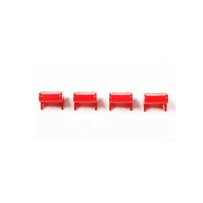 Console Multimedia Button Switch Trim 4PCS For Ford Mustang 2015- Bright Red