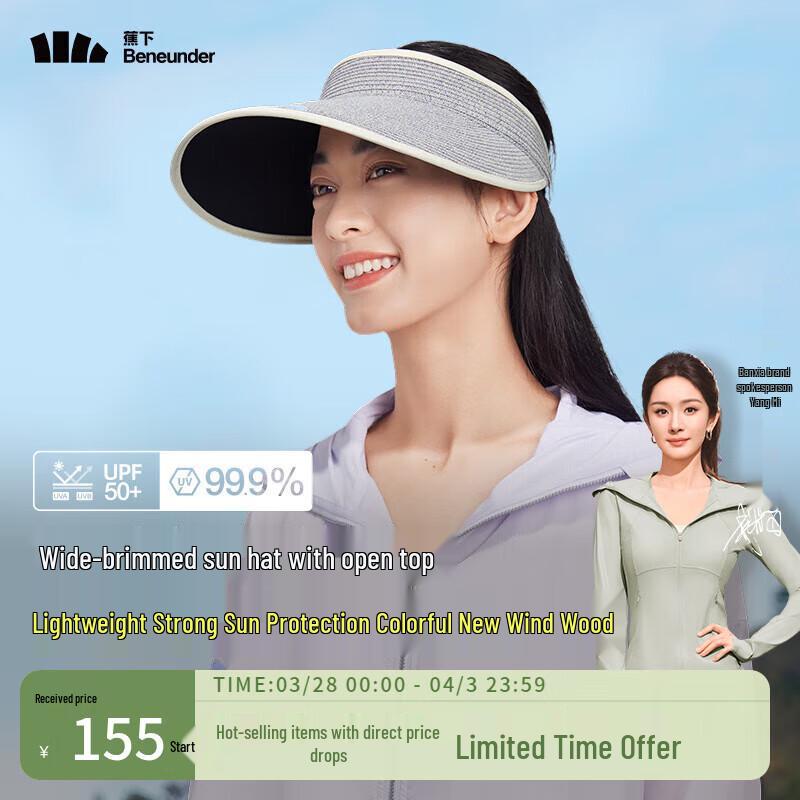 Beneunder Women s Sun Visor Straw Hat