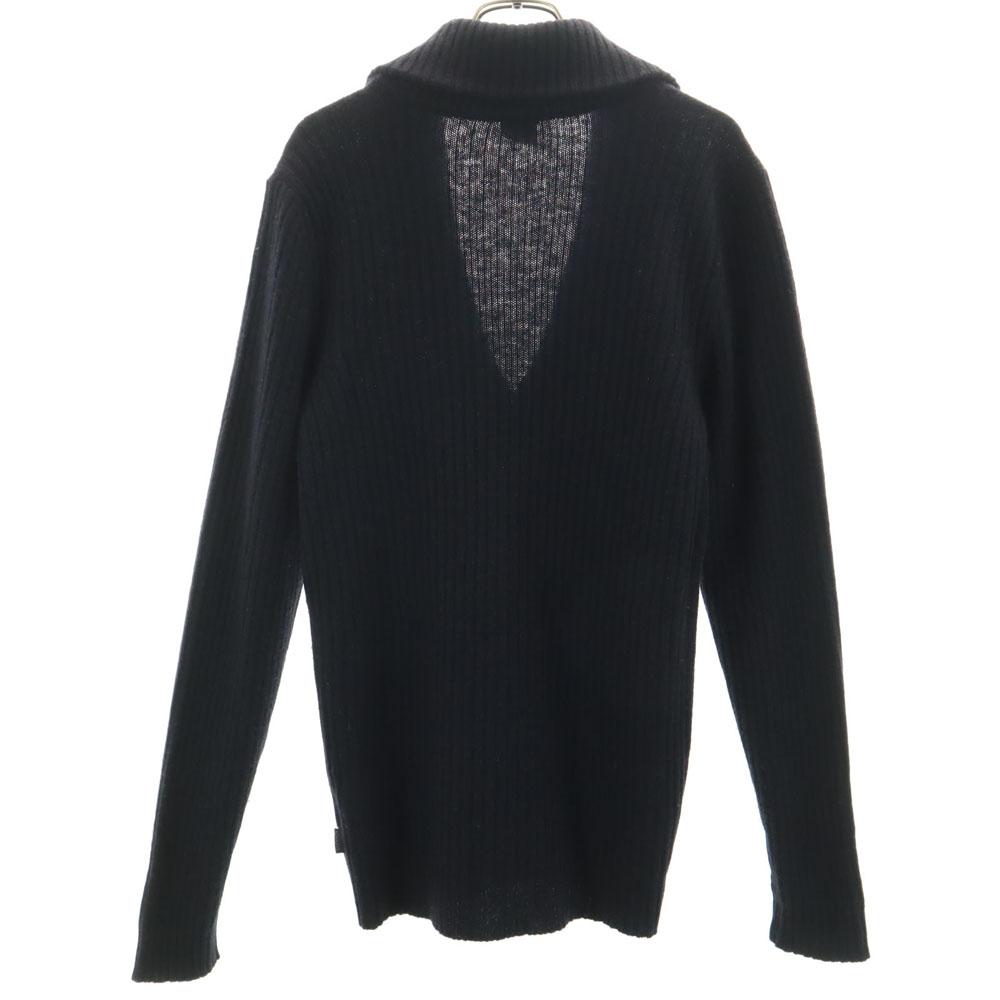 BOSS 100% Wolle Langarm Schalkragen Strickjacke M schwarz Herren Gebraucht