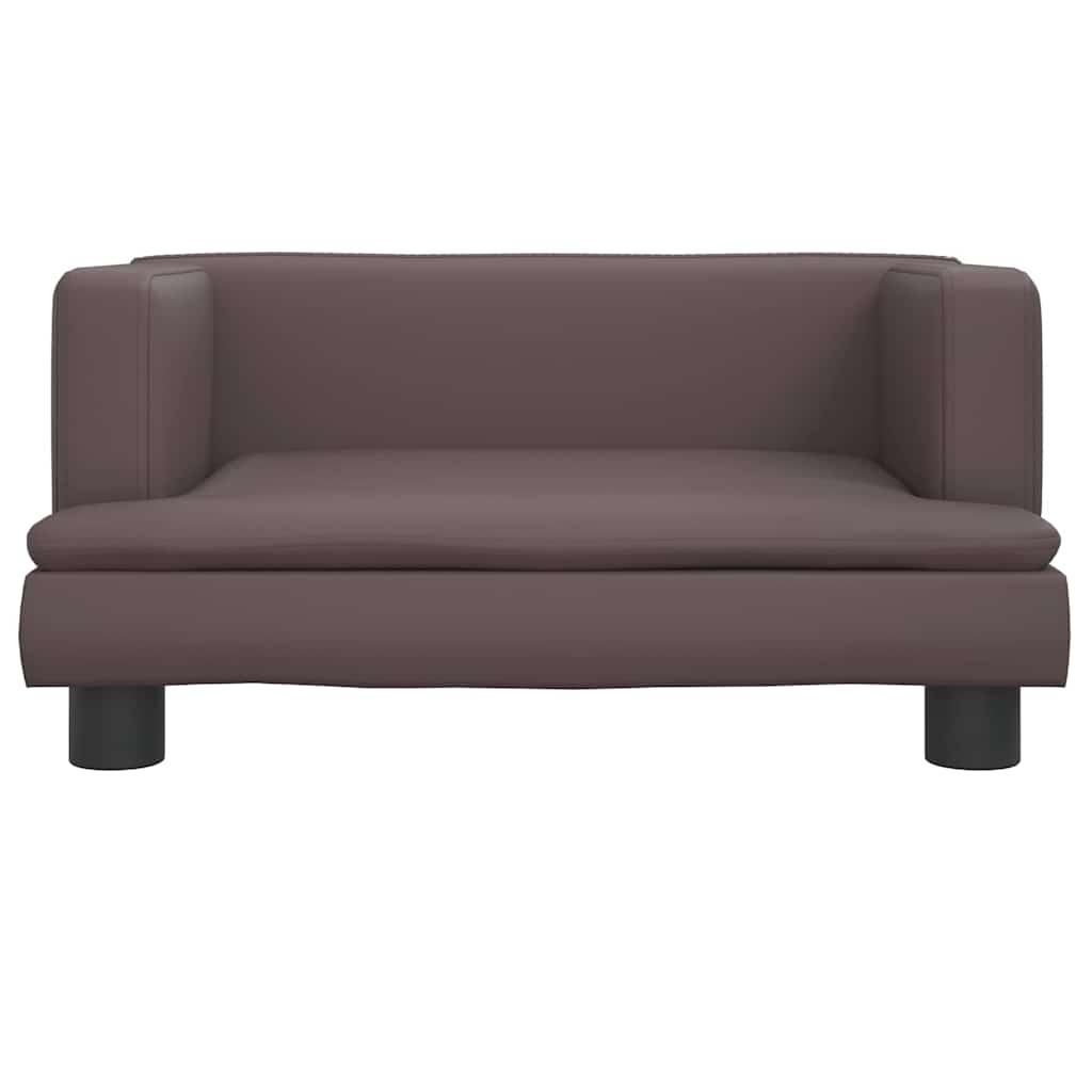 Kids Sofa Brown 60x40x30 cm PU Leather