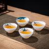 1pcs 35ml Hand-painted Ceramic Hat Cup Household White Porcelain Tea Cup Chinese Kung Fu Tea Set Tea Set Accessories