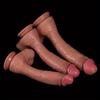 LANZI TOYS New Pink 12-inch Fake Penis, Penis fals realist din silicon cu două straturi, Jucării sexuale din silicon pentru adulți, Jucării sexuale pentru cuplu