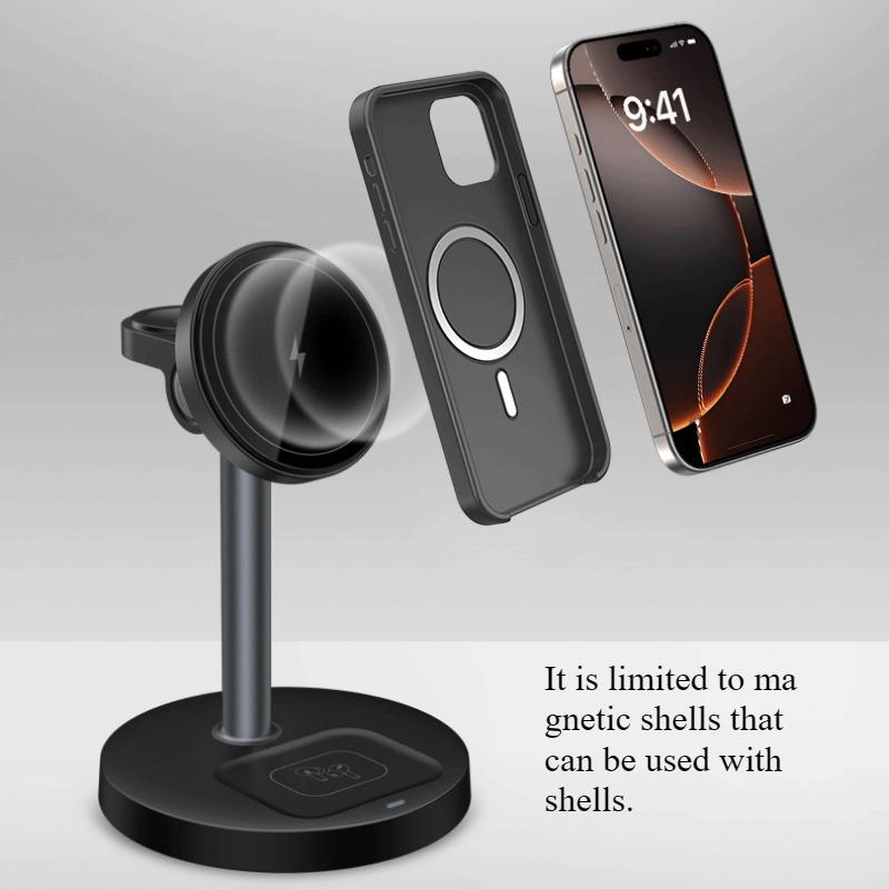 Nuovo caricabatterie wireless tre in uno per cellulare, supporto da tavolo, camera da letto, ricarica wireless adatto per telefono cellulare Apple Huawei