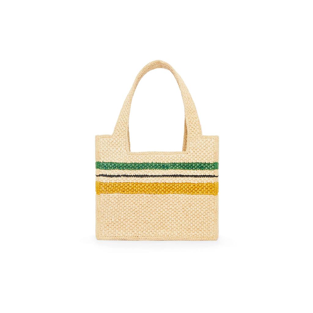 Loewe Font Tote With Removable Adjustable Shoulder Strap Striped Natural Fiber Tote Bag Women tote A685B61X04-2668