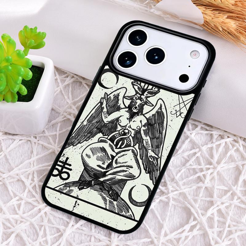 Devil Satan Phone Case for iPhone 17 Air 16 15 11 12 14 13 Pro Max Shockproof Cover