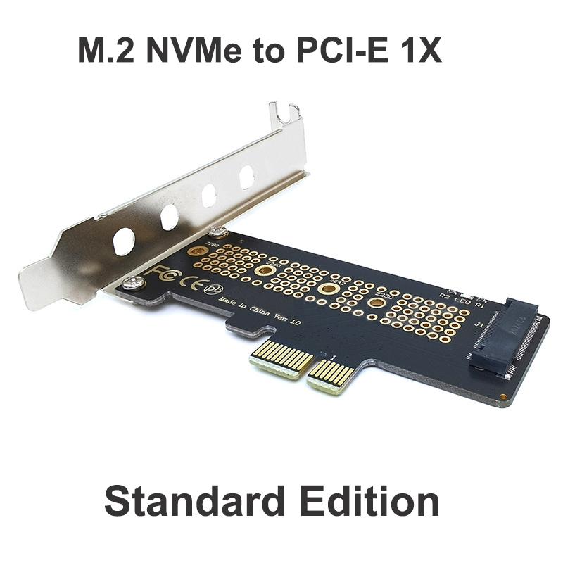 M.2 NVME SSD to PCIe 4.0 Adapter Card 64Gbps M-Key PCIe4.0 X1 X4 For Desktop PC PCI-E GEN4 Full Speed