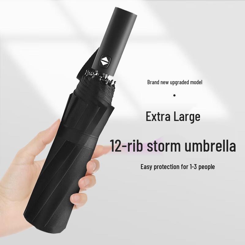 Hongye 2653 Extra Large Automatic Windproof Tri-Fold Umbrella