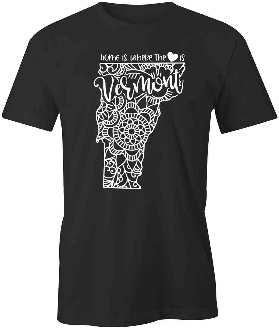 Home Is Vermont TShirt Tee Printed Graphic T-Shirt Gift CLOTHING STATE S1BSA840 XL