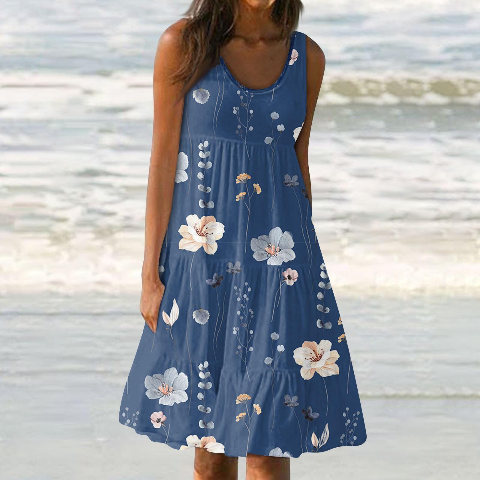 Женские платья-жилеты Лето-весна Плиссированные богемные платья Симпатичные струящиеся — фото 8