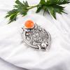 Natural Orange Carnelian Gemstone 925 Sterling Silver Handmade Necklace Pendant CP-22-39