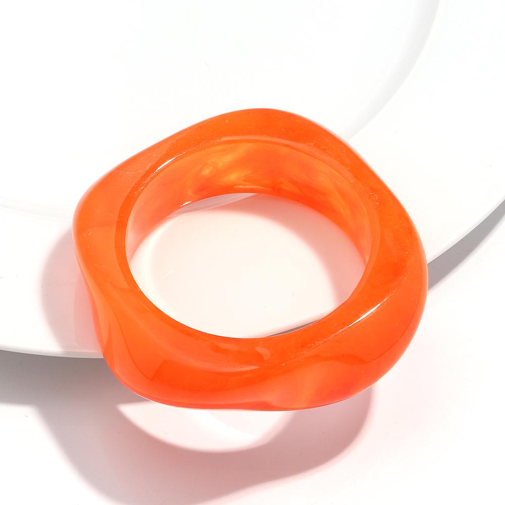 Boho Brown Irregular Acrylic Resin Chunky Bangles for Women on Hand Goth Geometric Charm Bracelets Couple Jewelry Gift