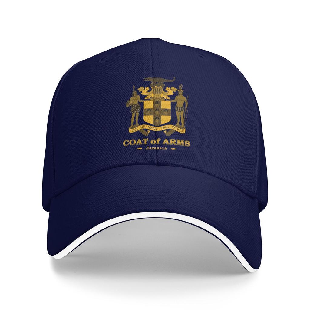 Jamaica Coat Of Arms Gold Sun Baseball Cap Summer Y2k Funny Trucker Hat For Men Women Running Hippie Baseball Caps