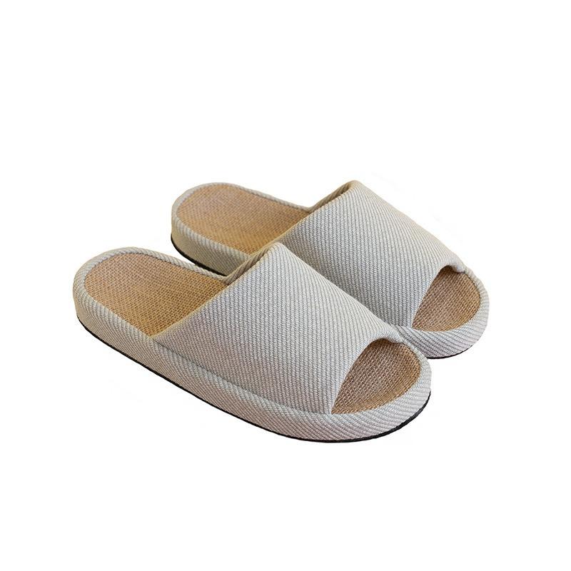 Leinenslipper Damen Sommer neu Indoor Zuhause rutschfest weiche Sohle schweißabsorbierende Baumwoll- und Leinenschuhe Outdoor-Modelle Damen