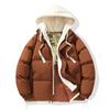Winter Fake Two-piece Cotton Clothes for Men and Women, New Graphene Warm Thickened Hooded Bread Clothes, Couple Cotton-padded Jacket