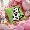 Cow Cartoon Pillow Case Soft Plush Fabric DoubleSided Printed Cushion Cover Warm Winter Sofa Pillow Case