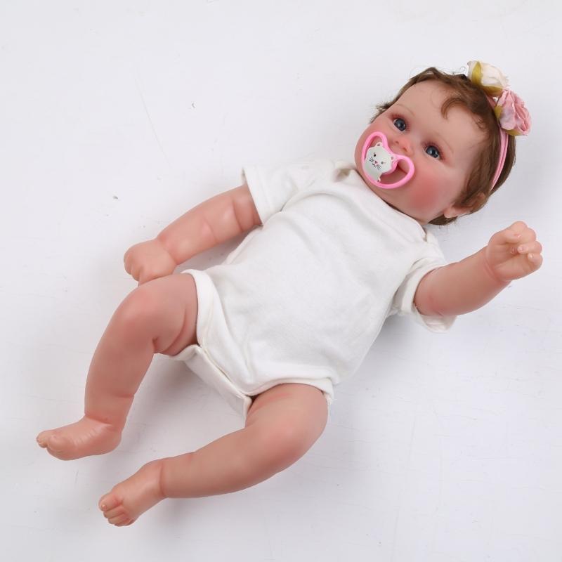 20'' Baby Toddler for Doll Lifelike Reborn Toy Birthday Gift Real & Super Soft for Touch Heavy Weight for W/ Smile Face
