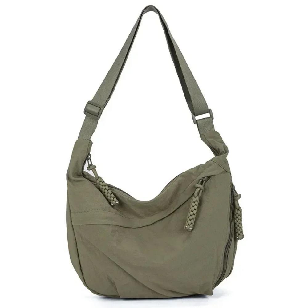 Trendy Women's Soft Cloth Shoulder Bag Solid Color Student Casual Style Big Handbags Crossbody Bags for Women Shoulder Hobos Bag