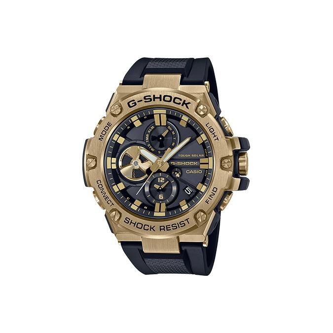 CASIO Men G-STEEL Series Black Watch GST-B100GB-1A9PFT Black Gold Watch Dial