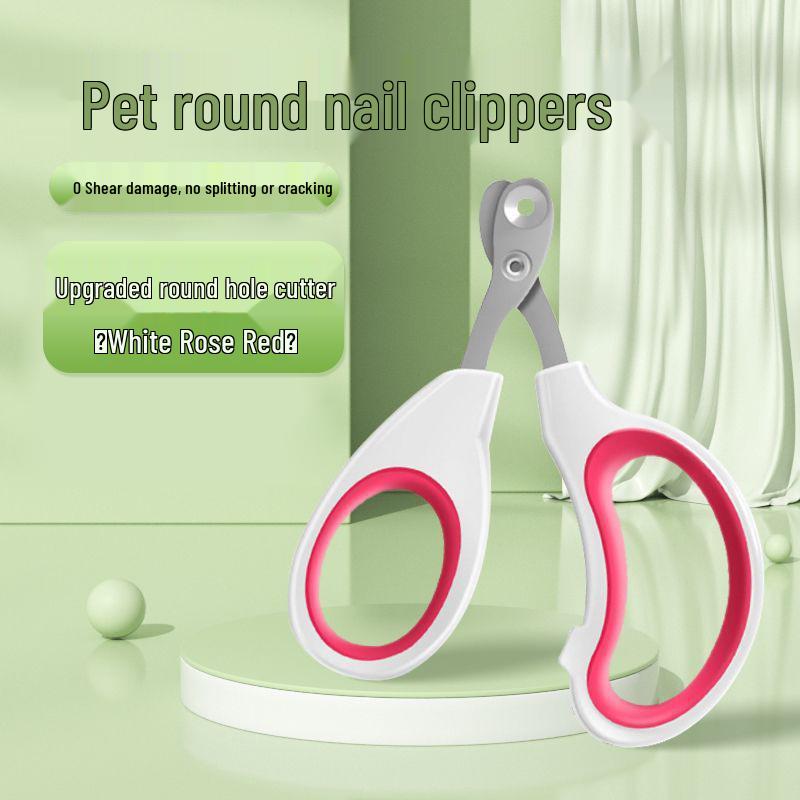 Stainless Steel Pet Nail Clippers for Cats - Small, Round Hole Design
