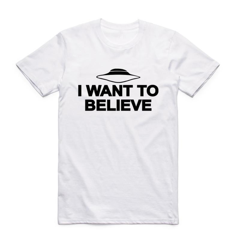 

2019 Men Women Print X File Inspired I Want To Believe T Shirt Short Sleeves O Neck Unisex Summer Cool Casual Tshirt 4XL