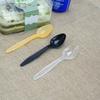 Pack Of 100 Clear Plastic Teaspoons Microwave Safe Round Head Ice Cream Spoon Tableware for Parties Camping and Event