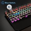 MageGee Typewriter Mechanical Gaming Keyboard, Retro Black Punk Round Keycaps, RGB Rainbow Backlit Wired Keyboard for Laptop, Mac, PC, and Gamers