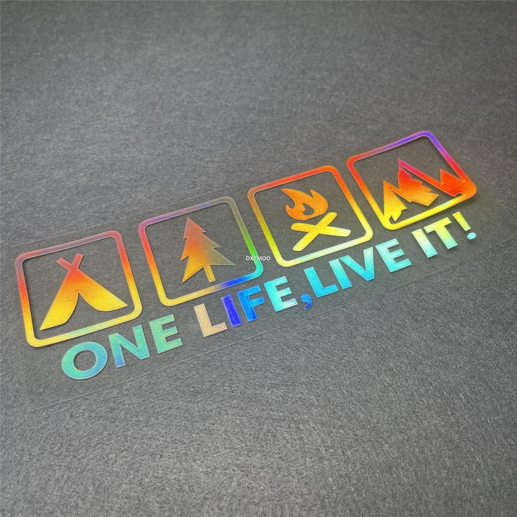 Camping Outdoor Enthusiast Car Sticker Wild Survival Quadruple Decal for Vehicle Auto Window Tail Body