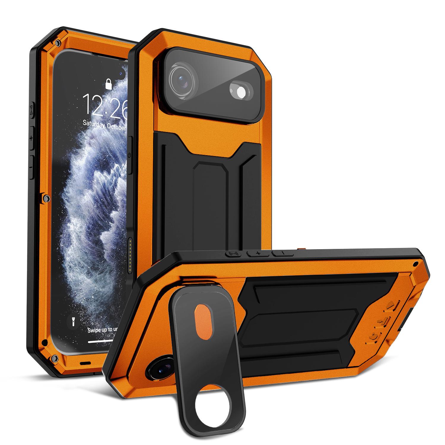

Cross-Border Second-Gen iPhone17 Stand: Shock, Dust & Drop-Proof with Full Lens Coverage. iPhone 17 Air помаранчевий