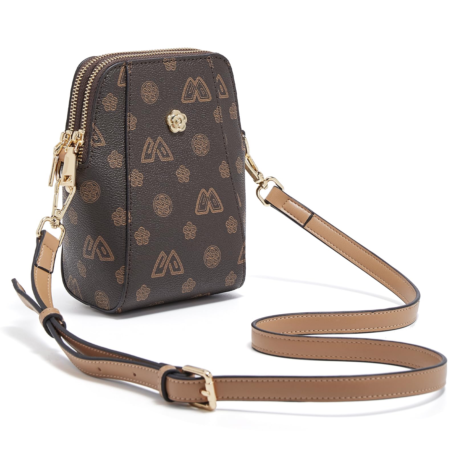 

PVC Smartphone Crossbody Bag Vertical Small Shoulder Popular Lightweight Cute Popular [LAORENTOU] Women s