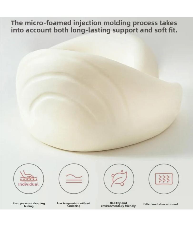 Portable U-shaped Pillow Memory Foam Snail Pillow Travel Neck Pillow to Relieve Neck Pain Office Nap Pillow