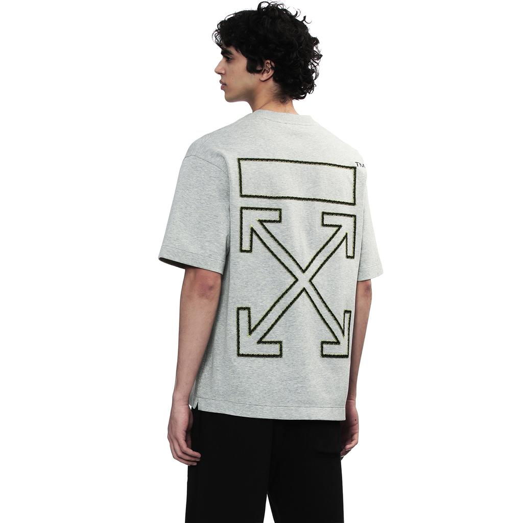 Off-White Vintage Two-Tone Random Stitch Embroidery Streetwear Versatile T-Shirt Unisex T-Shirt OFFTEGOFF052Q