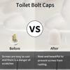 6pcs Universal Toilet Bolt Caps, Round Plastic Push-On Toilet Bowl Bolt Caps Covers, With Extra Washers For Easy Installation