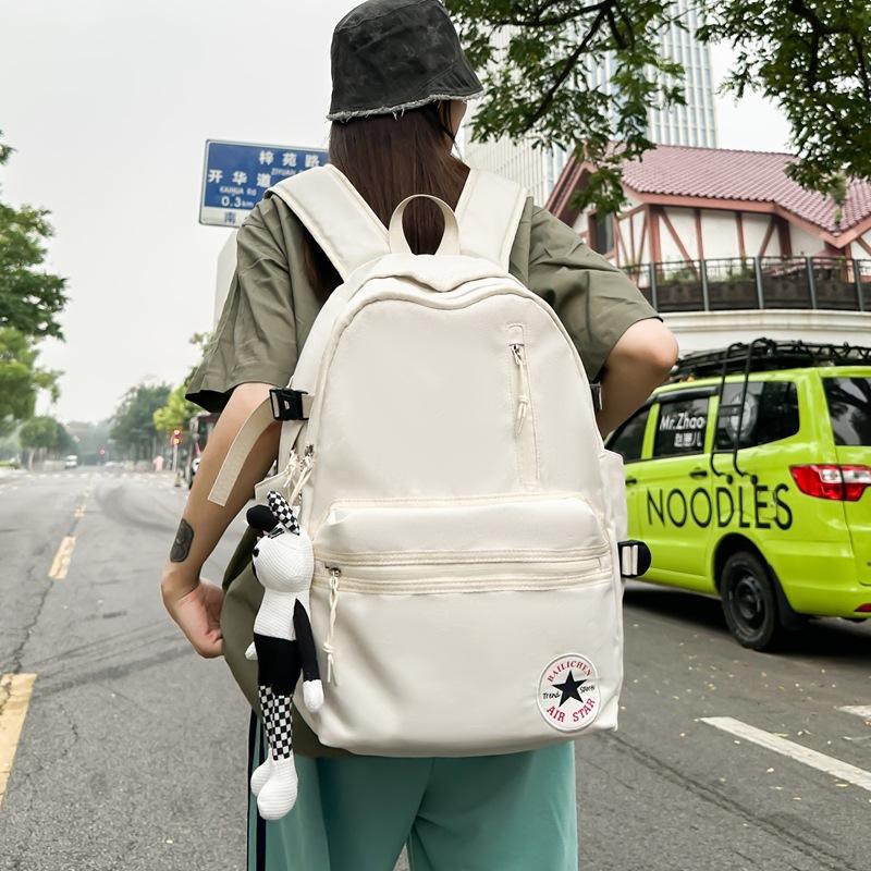 Schoolbag Large Capacity Casual School Bag Fashion Men's and Women's Backpack Daily Travel Class High School Student College Student Backpack