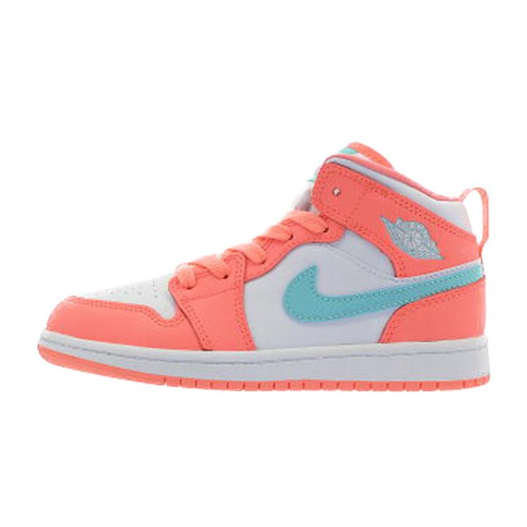 

Jordan 1 Mid Crimson Pulse/Light Aqua-White 640737-814 2.5Y