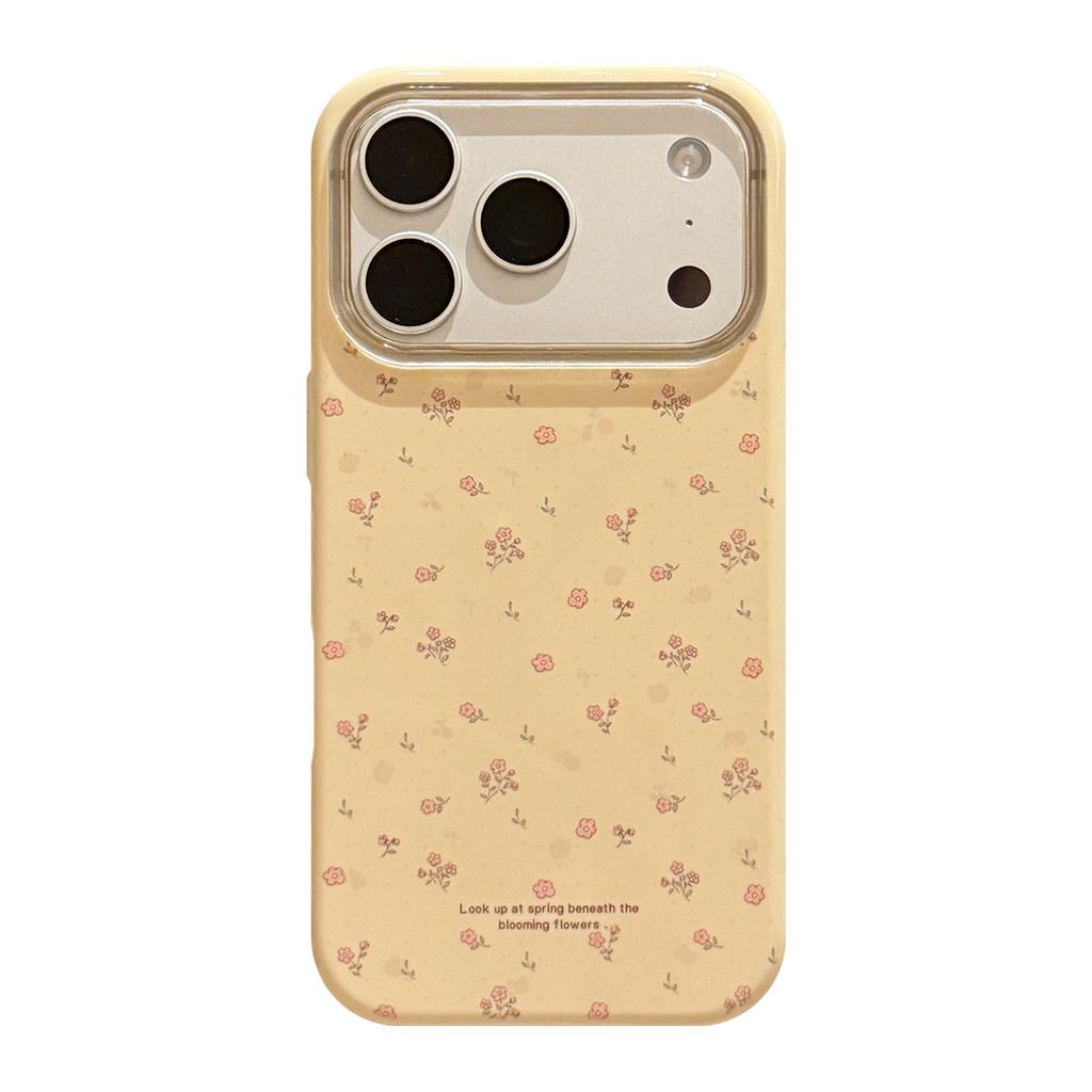 Summer yellow floral apple 17promax mobile phone case iphone16 gentle 14 anti-drop soft 13 suitable for 15 fresh