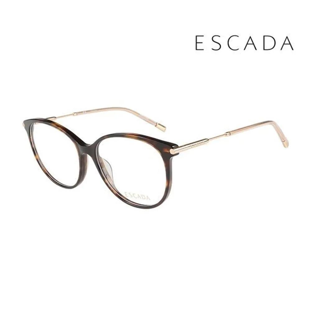 

Escada Eyeglass Frames VES B72 0722 Round Horn-rimmed Glasses for Women VES B72 0722_C [54]