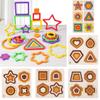 Wooden Geometric Shape Puzzle For Kids Developmental Learning Toys